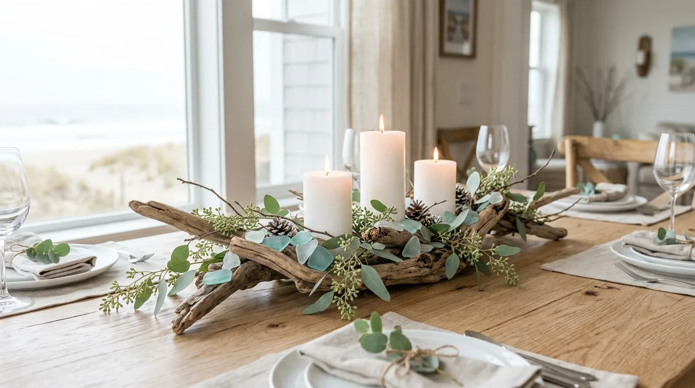 Bring in fruit pinecones or texture for richer seasonal detail inspiration for a holiday dining table centerpiece.